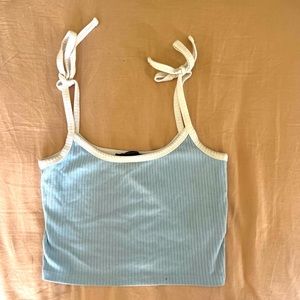 Forever 21 Blue and White Top